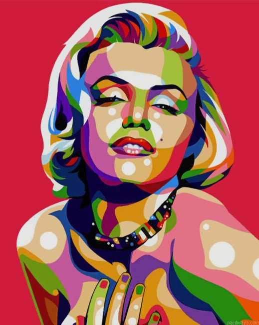 Marilyn Monroe Pop Art Painting By Numberss.png