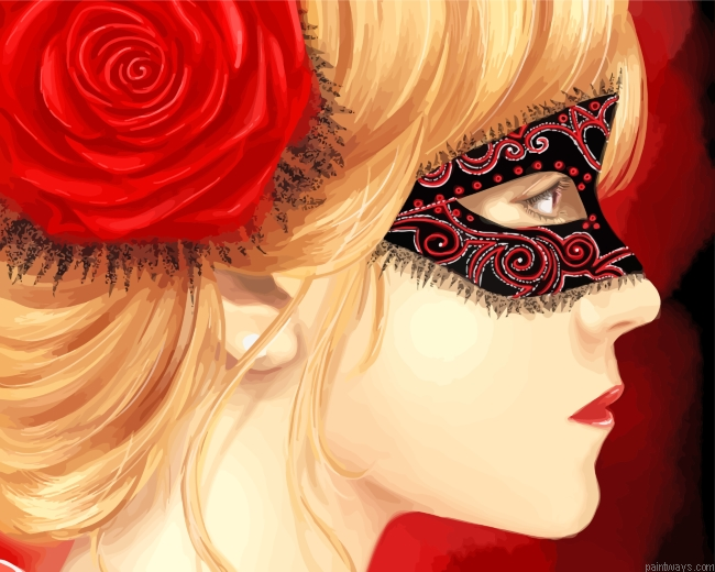 Masked Girl Painting By Numberss.png