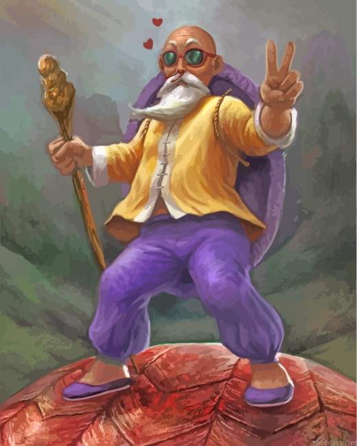 Master Roshi Art Painting By Numbers.png