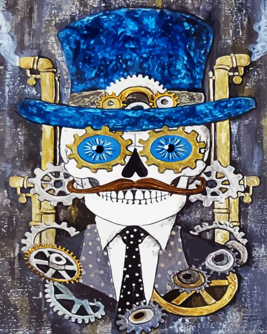 Mechanic Skull Painting By Numberss.png