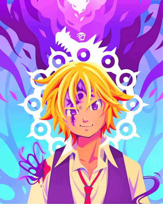 Meliodas Character Painting By Numberss.png