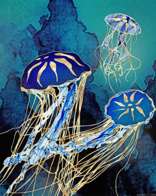 Metallic Jellyfish Painting By Numbers.png
