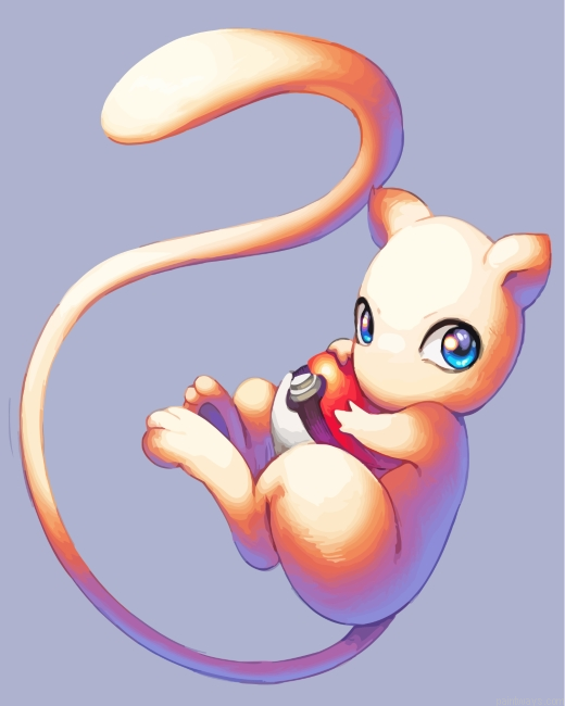 Mew Pokemon Anime Painting By Numberss.png