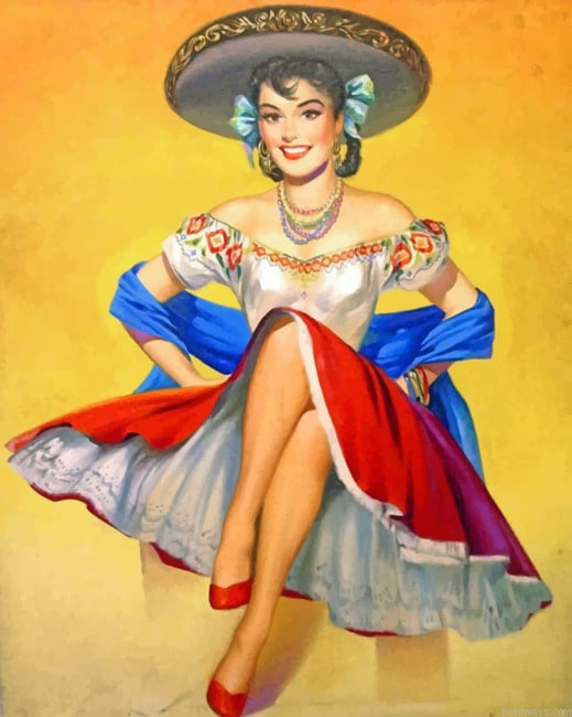 Mexican Lady Painting By Numberss.png