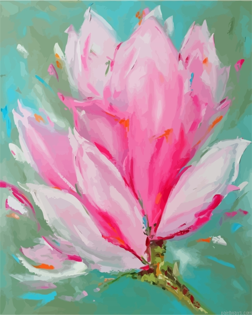 Mgnolia Flowering Painting By Numberss.png