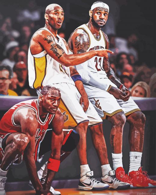 Michael Jordan Kobe Bryant Lebron James New Painting By Numberss.png