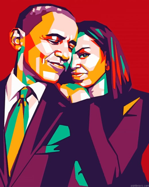 Michelle And Barack Obama Pop Arts Painting By Numberss.png