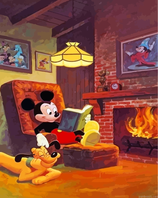 Mickey Mouse And Pluto Painting By Numbers.png