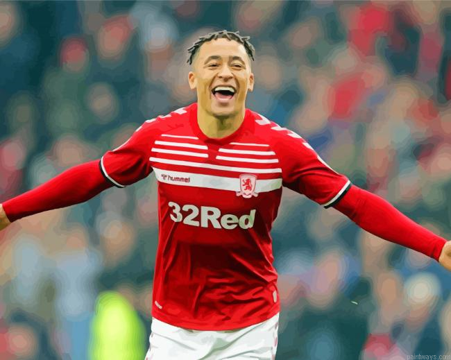Middlesbrough Fc Player Painting By Numberss.png