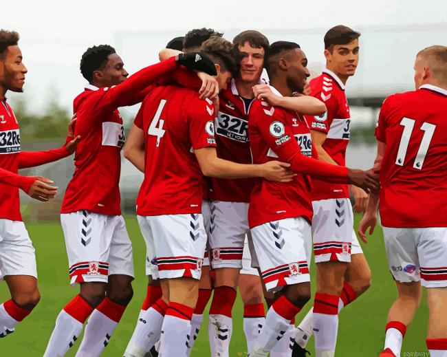 Middlesbrough Fc Team Painting By Numberss.png