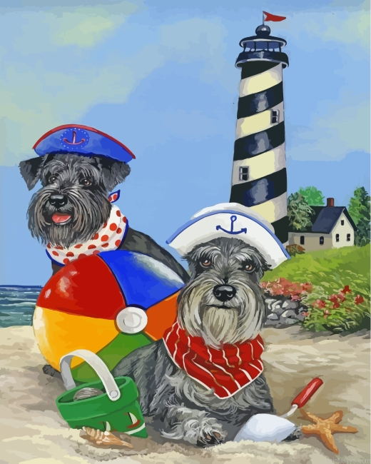 Miniature Schnauzer Dogs Painting By Numbers.png