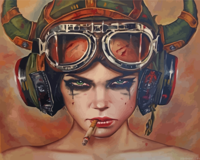 Miserable Bad Girl Painting By Numbers.png