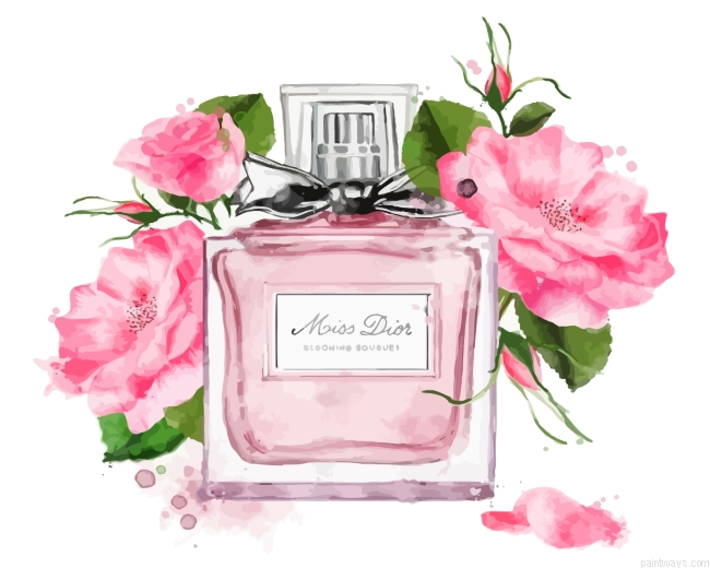 Miss Dior Roses Perfume Painting By Numberss.png