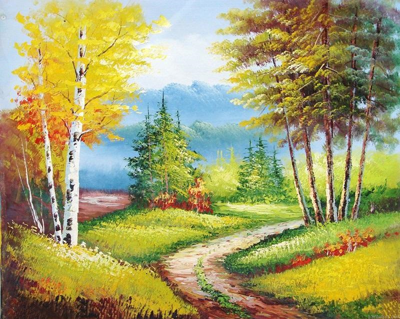 Modern Autumn Scenery Diy Painting By Numberss.png