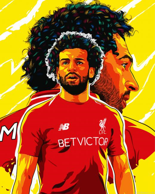 Mohamed Salah Illustration Painting By Numberss.png