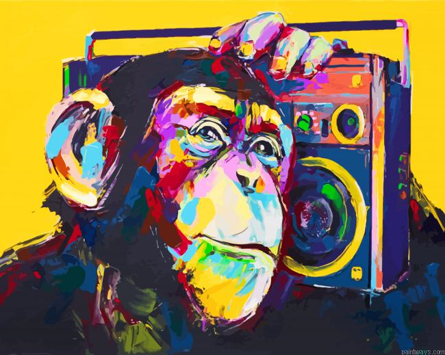 Monkey Art Painting By Numbers.png