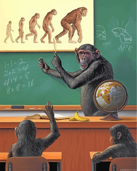 Monkeys Class Painting By Numbers.png