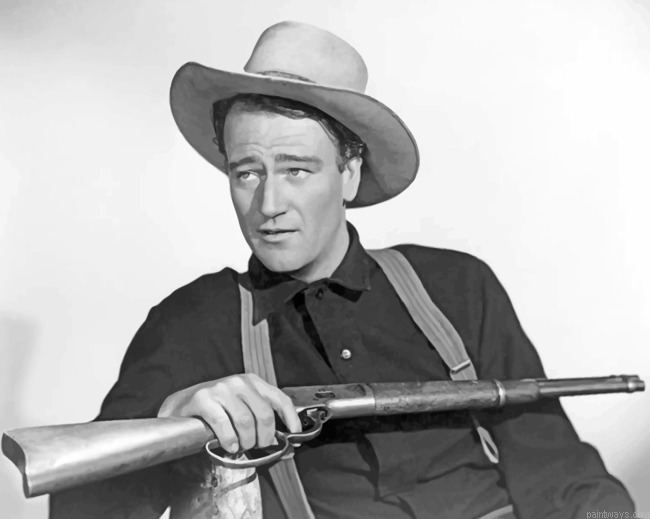 Monochrome John Wayne Painting By Numbers.png