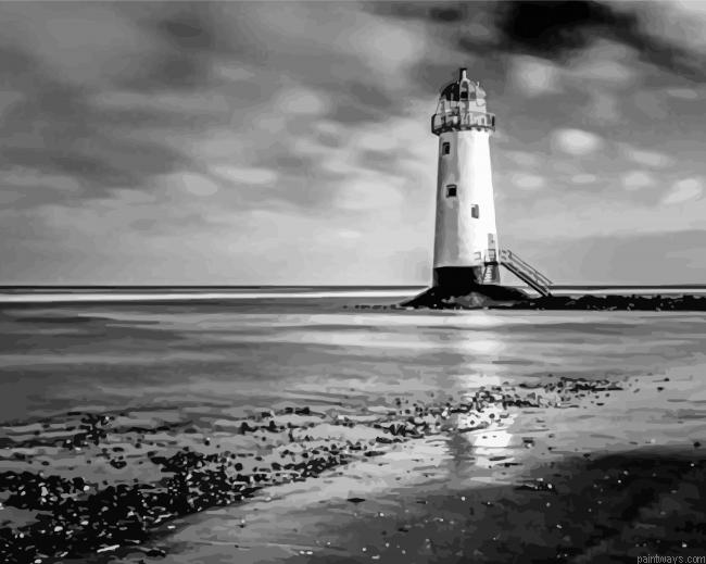 Monochrome Lighthouse Painting By Numberss.png