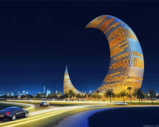 Moon Tower In Dubai Painting By Numberss.png