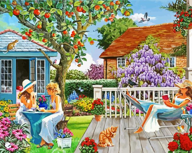 Morning In Garden Painting By Numberss.png