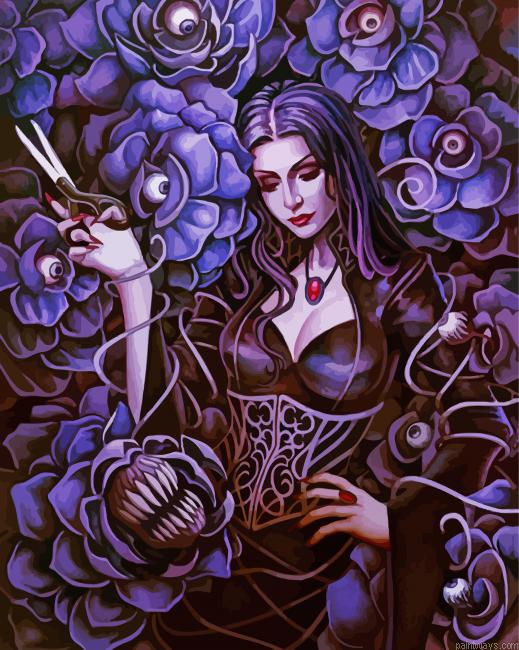 Morticia Addams Painting By Numberss.png