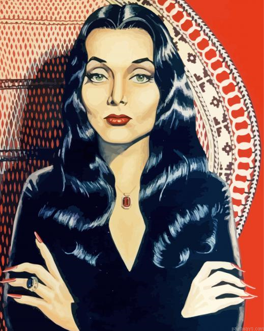 Morticia Addams Vampire Painting By Numberss.png