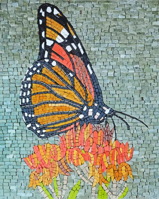 Mosaic Butterfly Painting By Numberss.png
