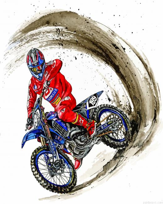 Motorcycle Driver Art Painting By Numbers.png