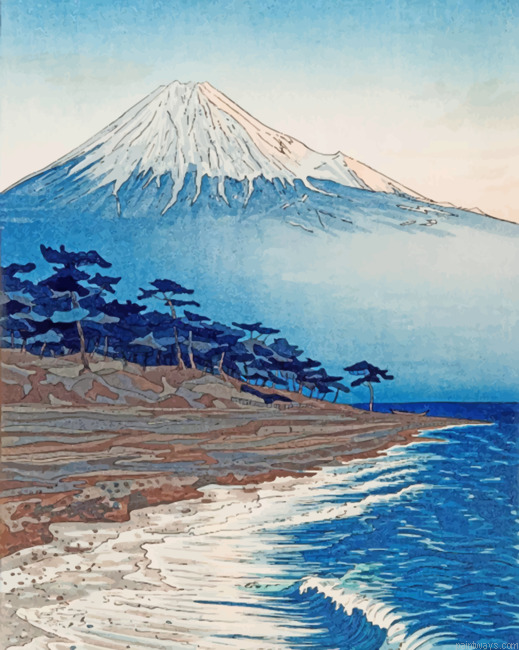 Mount Fuji Seascape Painting By Numbers.png