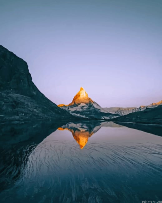Mountains Reflection New Painting By Numberss.png