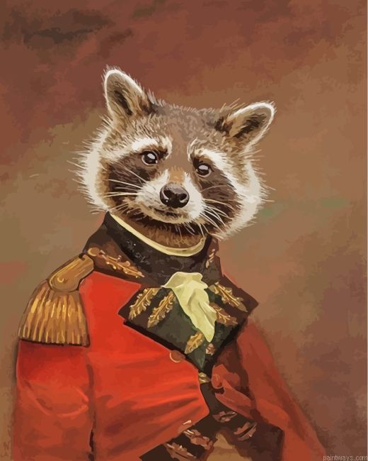 Mr Raccoon Painting By Numberss.png