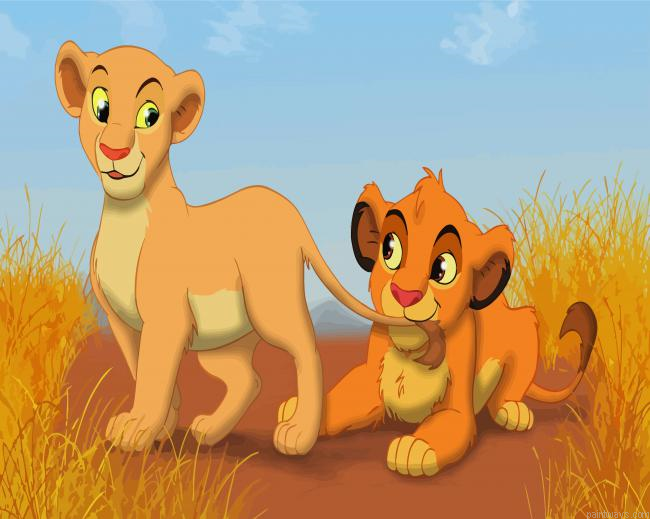 Nala And Simba Painting By Numberss.png