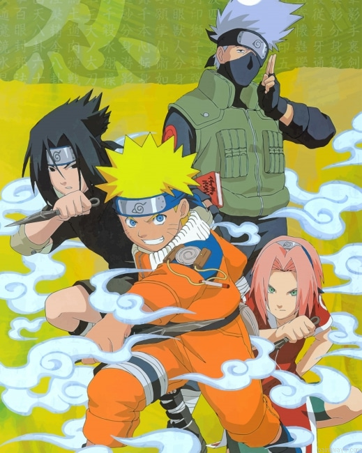 Naruto Sasuke Itachi Sakura Kakashi New Painting By Numberss.png