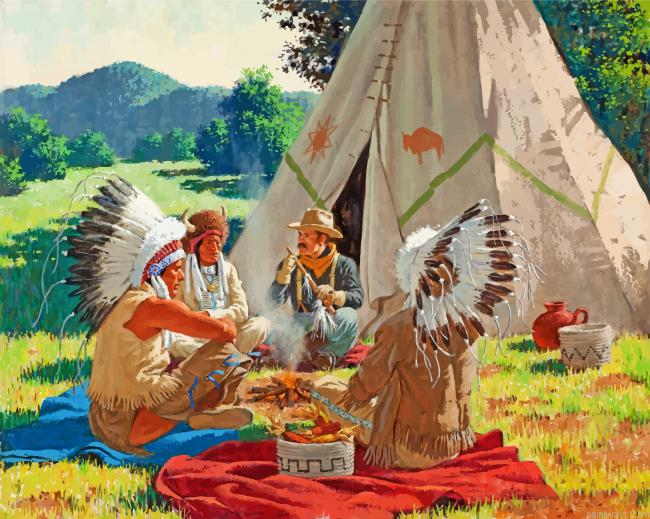 Native Indians Painting By Numbers.png