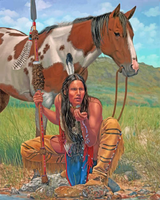 Native Man Painting By Numbers.png