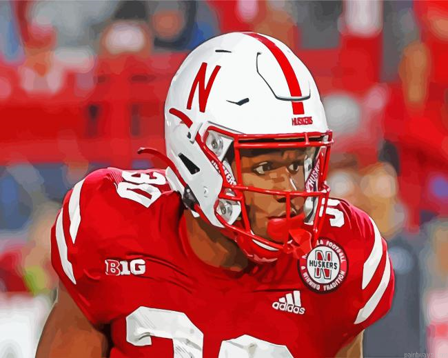 Nebraska Cornhuskers Player Painting By Numberss.png