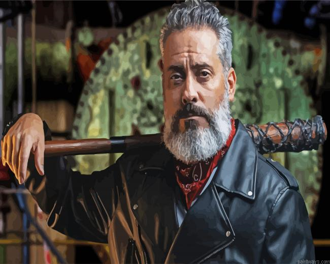 Negan Character Painting By Numberss.png