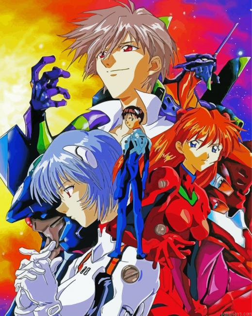 Neon Genesis Evangelion Characters Painting By Numberss.png