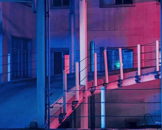 Neon Light Building New Painting By Numberss.png