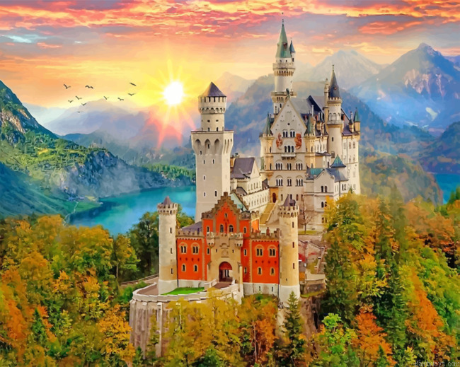 Neuschwanstein Castle Painting By Numberss.png
