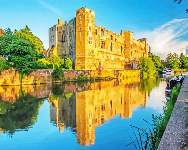 Newark Castle Reflection Painting By Numberss.png