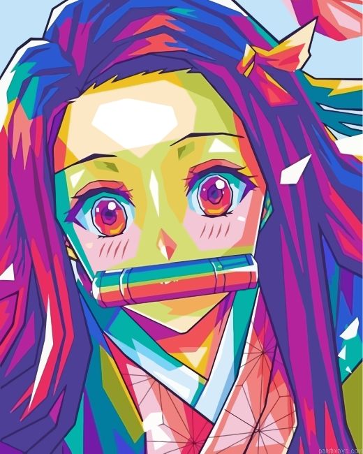 Nezuko Art Painting By Numbers.png