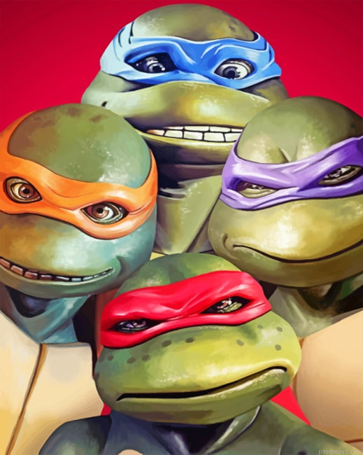 Ninja Turtles Cartoons Painting By Numberss.png