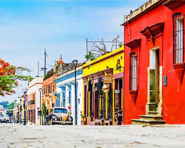 Oaxaca Buildings Painting By Numberss.png
