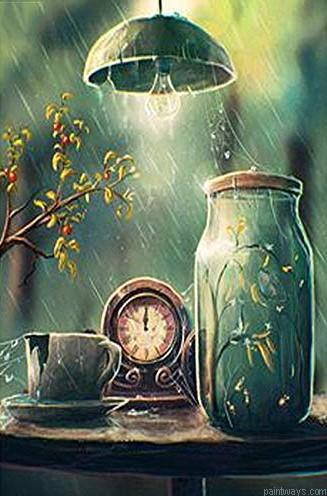 Objects Under Rain Still Life Painting By Numberss.png