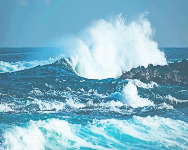 Ocean Rough Sea Waves New Painting By Numberss.png