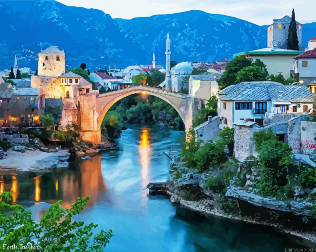Old Bridge In Mostar Painting By Numberss.png