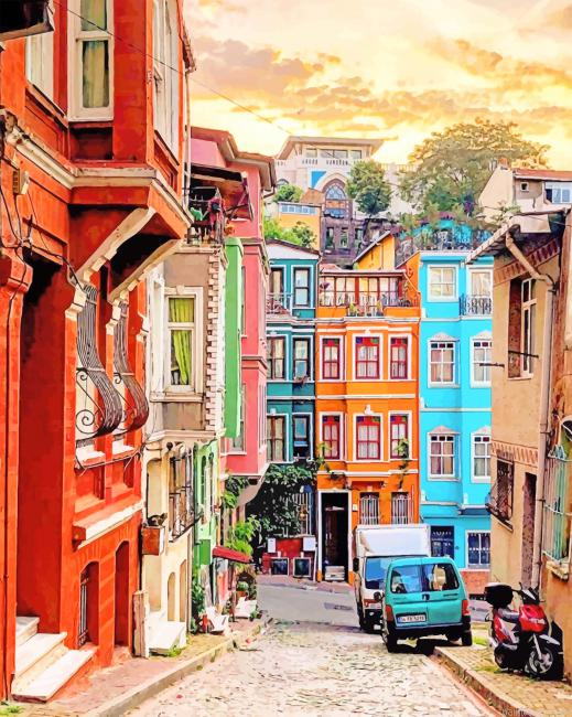 Old Street Of Turkey New Painting By Numberss.png