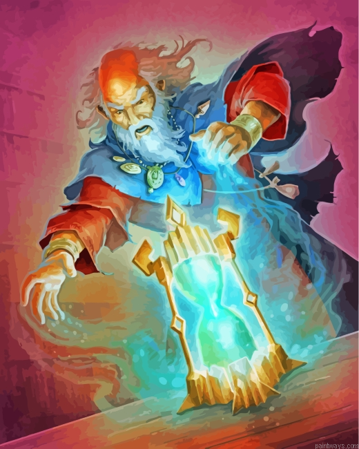 Old Wise Wizard Man Painting By Numberss.png